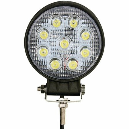 POWERPLAY 1550-lumen 3 watt x 9 Lux Performance LEDs Round Flood Work Light - 5.5 in. PO3217919